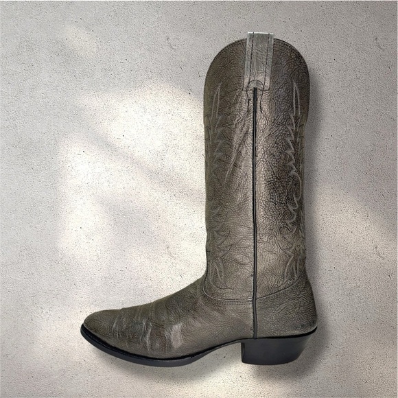 Nocona Other - Vintage Nocona Gray Leather Cowboy Western Boots USA